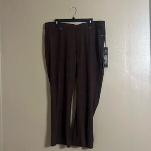 DG2 DianeGilman Pants Sz P1X Crocodile/Animal Print Bootcut Pockets Stretch